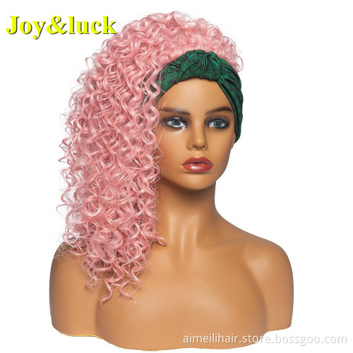 Bob Head Band Wigs for Women Black Hairband Wholesale Scarf Short Straight Micro Box Braided Headband Wig Synthetic Hair Wigs